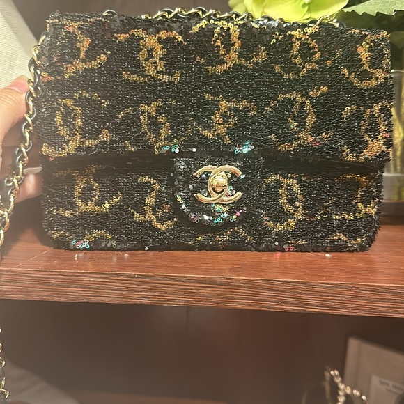Chanel bag new, full st multi color flip sequins - Picture 3 of 4